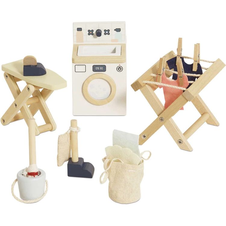 16-Piece-Wooden-Dollhouse-Laundry-Room-Set-Dolls-24900886593623