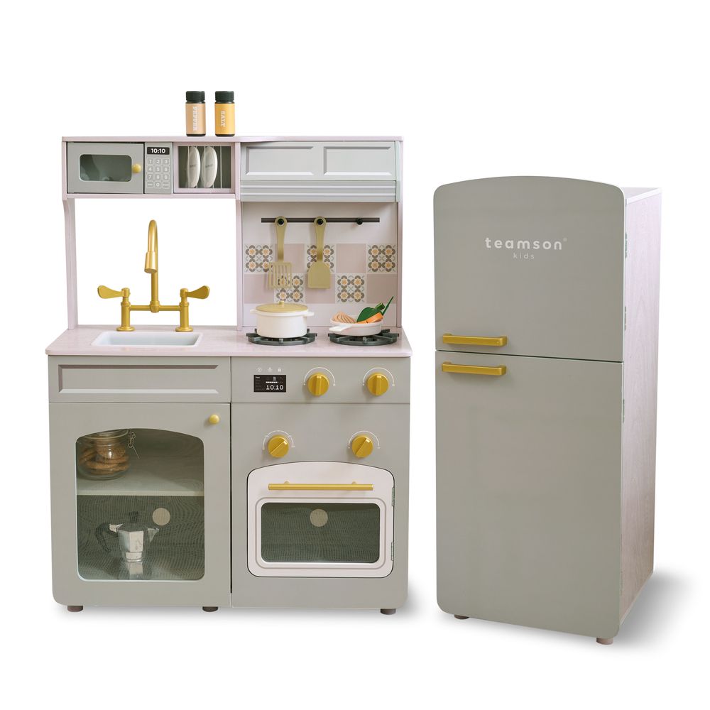 Little-Chef-Normandy-Wooden-Play-Kitchen-with-Modular-Fridge-Sink-Grey-Preschool-25837913604183